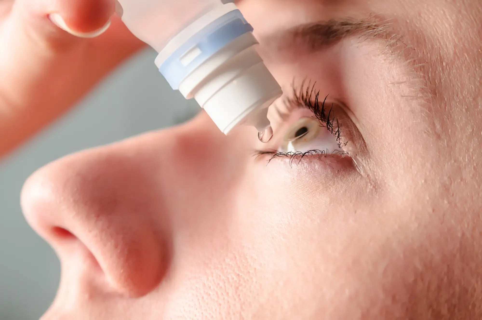 Dry eye treatment close-up